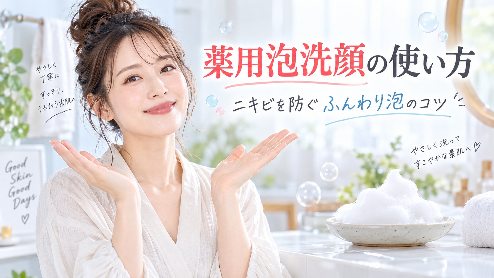 スキンライフ 薬用泡洗顔の使い方!ニキビを防ぐふんわり泡洗顔のコツ Beauty Board