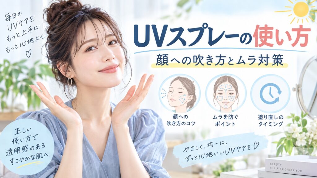 サンカットUVスプレーの使い方！顔への吹き方やムラを防ぐ塗り直し Beauty Board