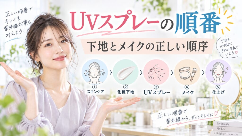 サンカットUVスプレーの順番！下地やメイクの上からの正しい塗布順 Beauty Board