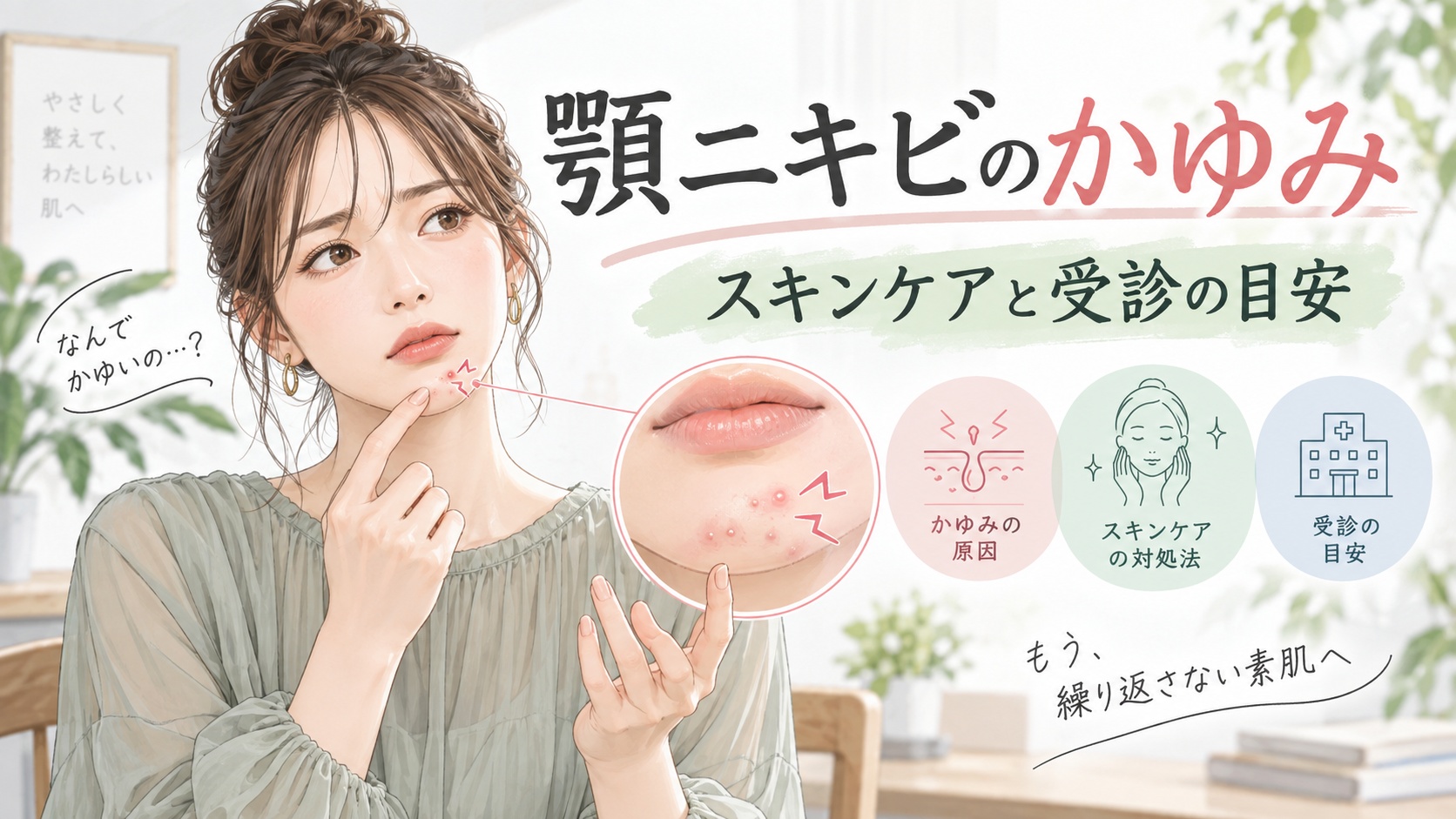 顎ニキビがかゆい原因と対処法!かゆみを止めるスキンケアと受診目安 Beauty Board