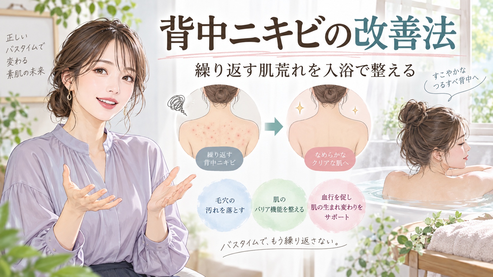 背中ニキビが治らない原因と改善法!繰り返すぶつぶつを治す入浴術 Beauty Board