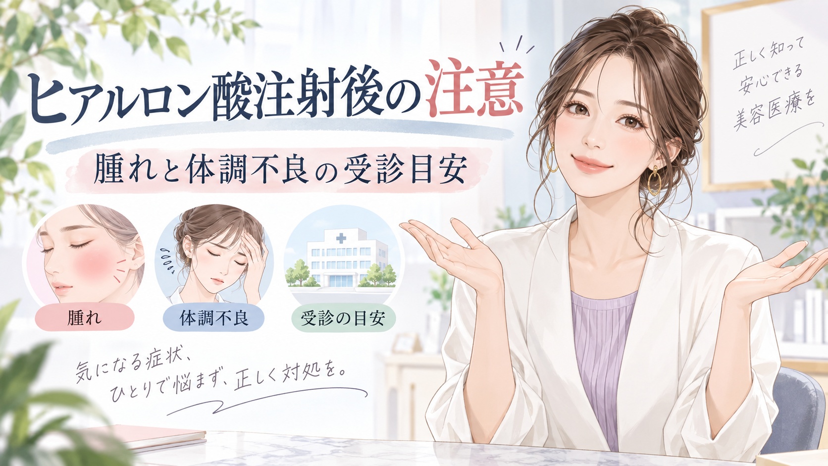 ヒアルロン酸注射後の腫れや体調不良の原因は?受診目安と正しい対処法 Beauty Board
