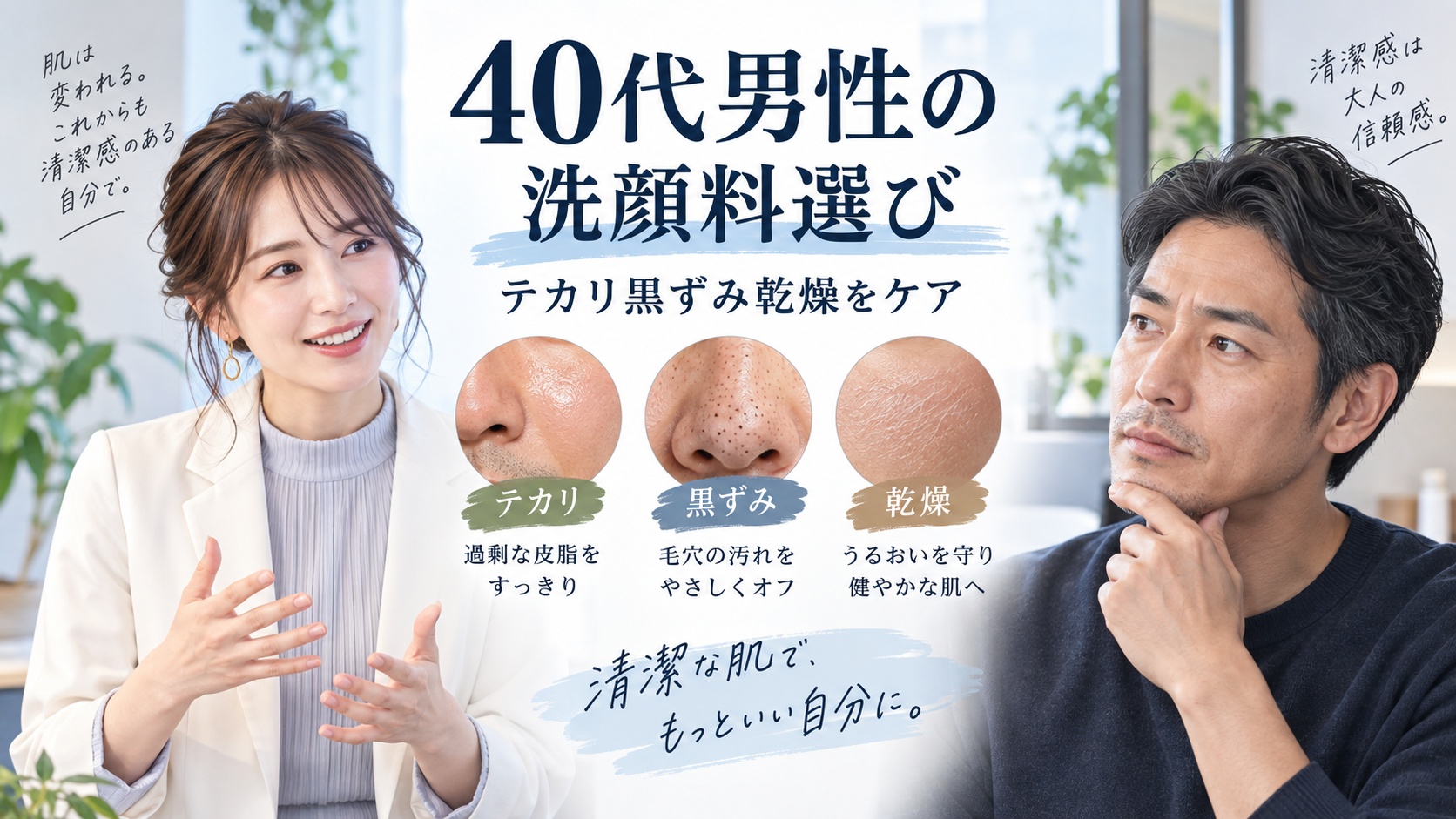 40代メンズ洗顔料の選び方!テカリ・毛穴黒ずみ・乾燥をケアするおすすめ Beauty Board