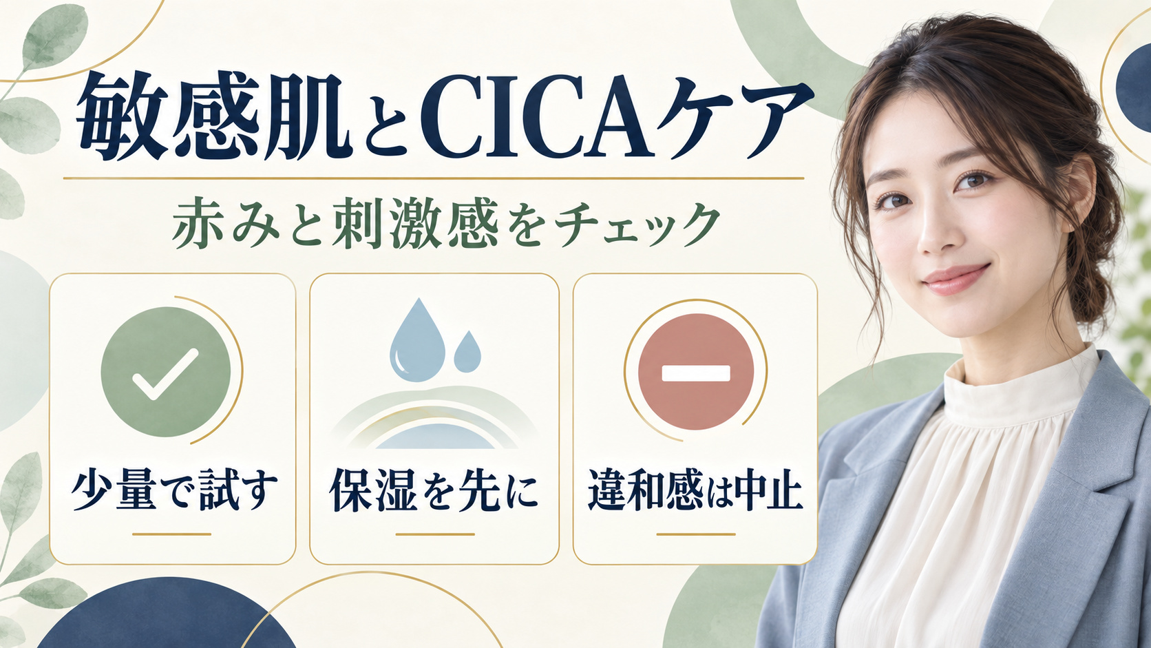 敏感肌とCICAケア。少量で試し、保湿を先にして、違和感があれば中止する方法