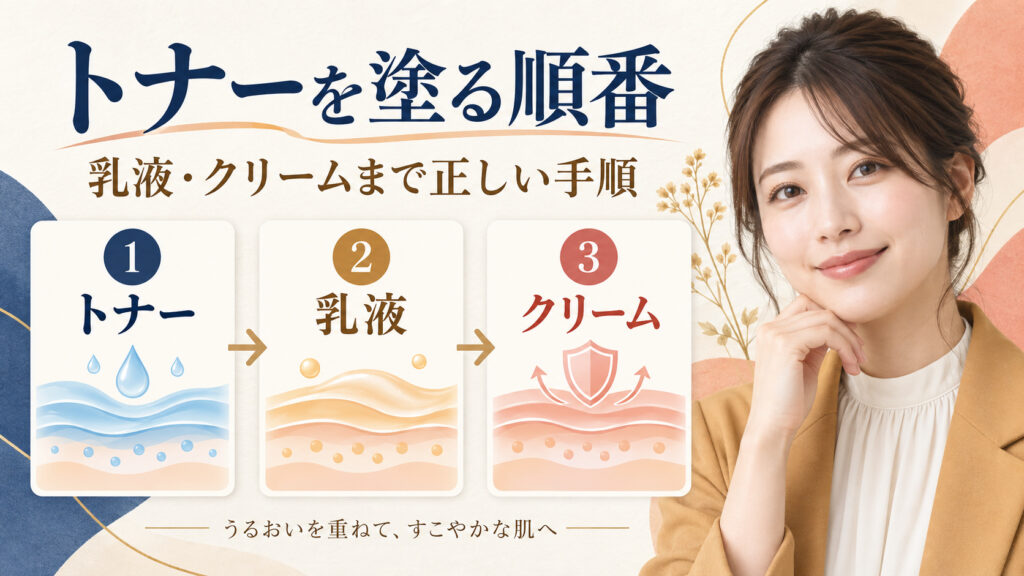 トナーを塗る順番。乳液・クリームまで正しい手順
