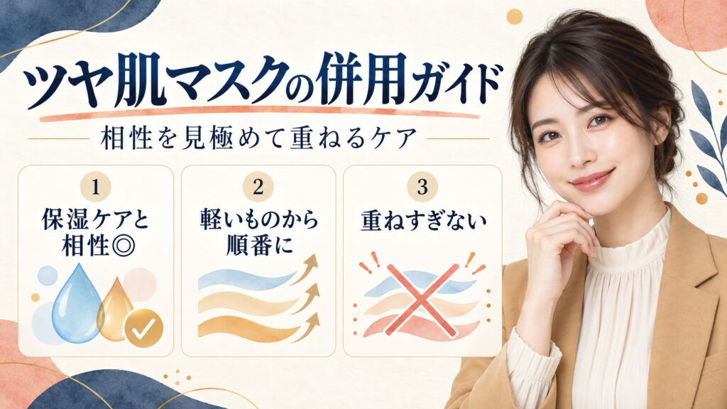 ツヤ肌マスクの併用ガイド。相性を見極めて重ねるケア