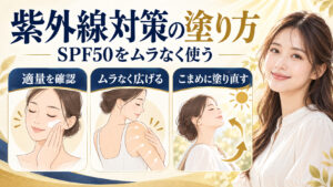 ニベアUVウォータージェルSPF50の効果的な塗り方と使い方のアイキャッチ