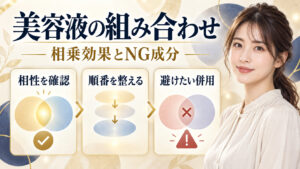 美容液の相乗効果と避けたい成分併用を解説するアイキャッチ