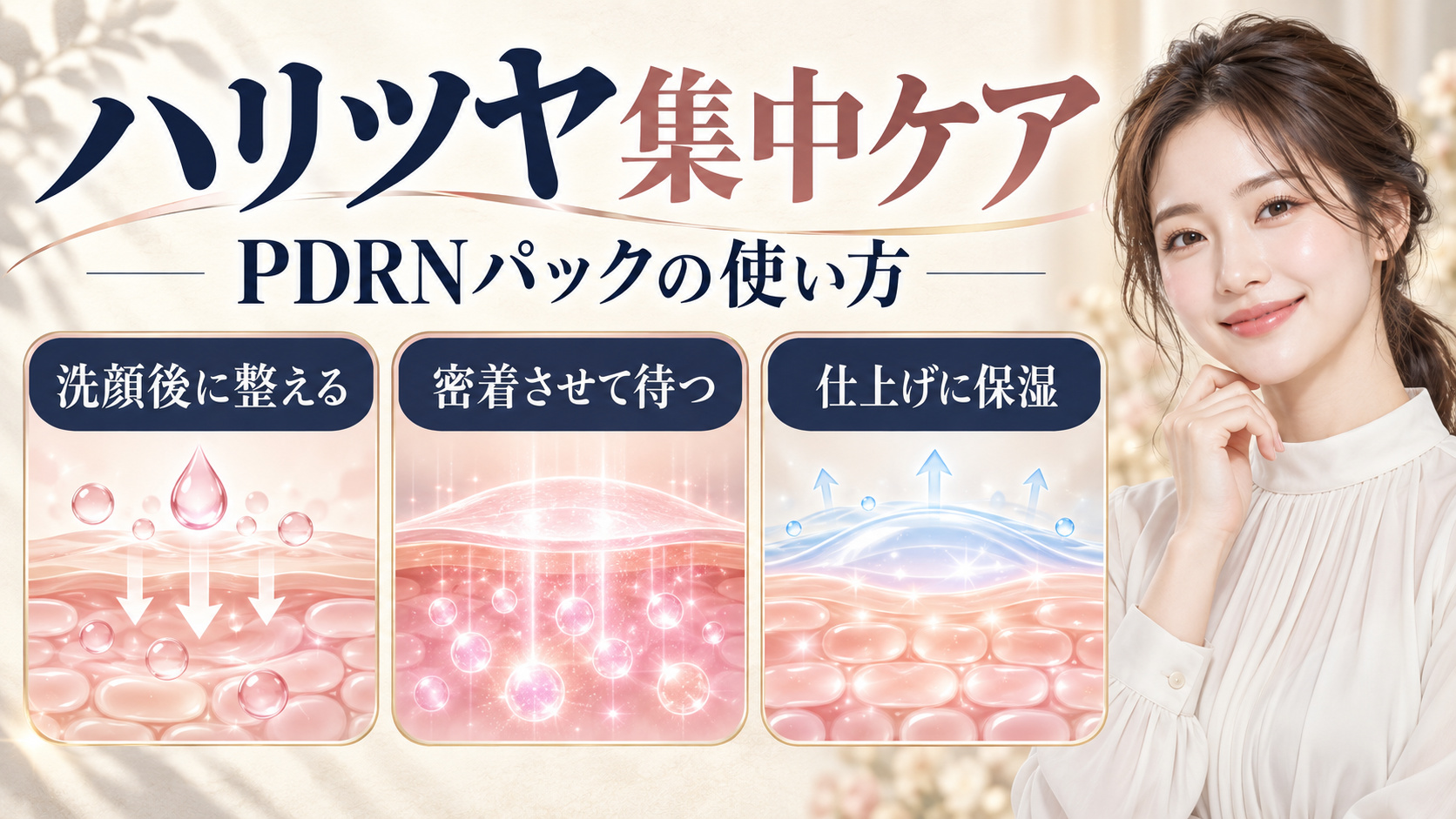 PDRNパックの使い方とハリツヤ集中ケアのアイキャッチ