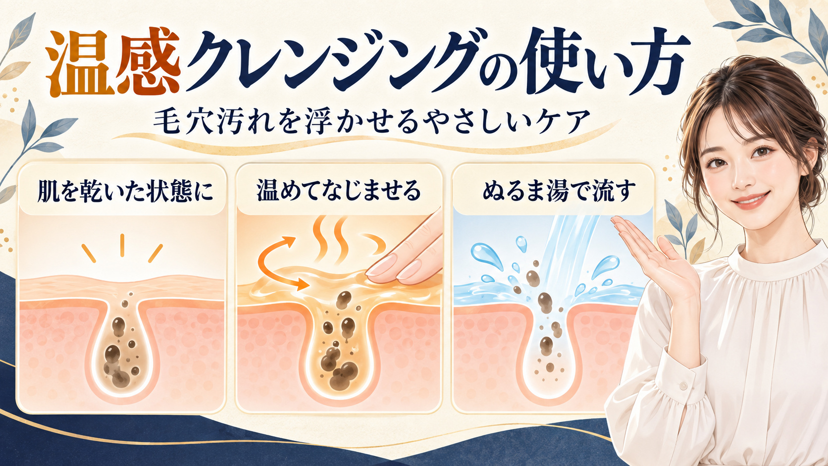 温感クレンジングで毛穴汚れを浮かせる正しい使い方のアイキャッチ