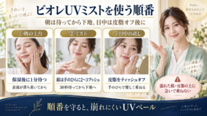 ビオレUVミストを使う順番と朝・日中の重ね方
