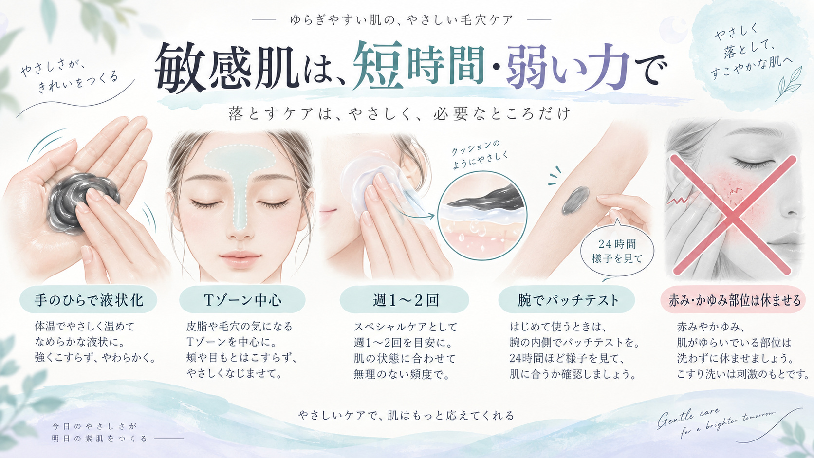 クレージュ黒バームを敏感肌が手のひらで液状化し短時間やさしく使う方法
