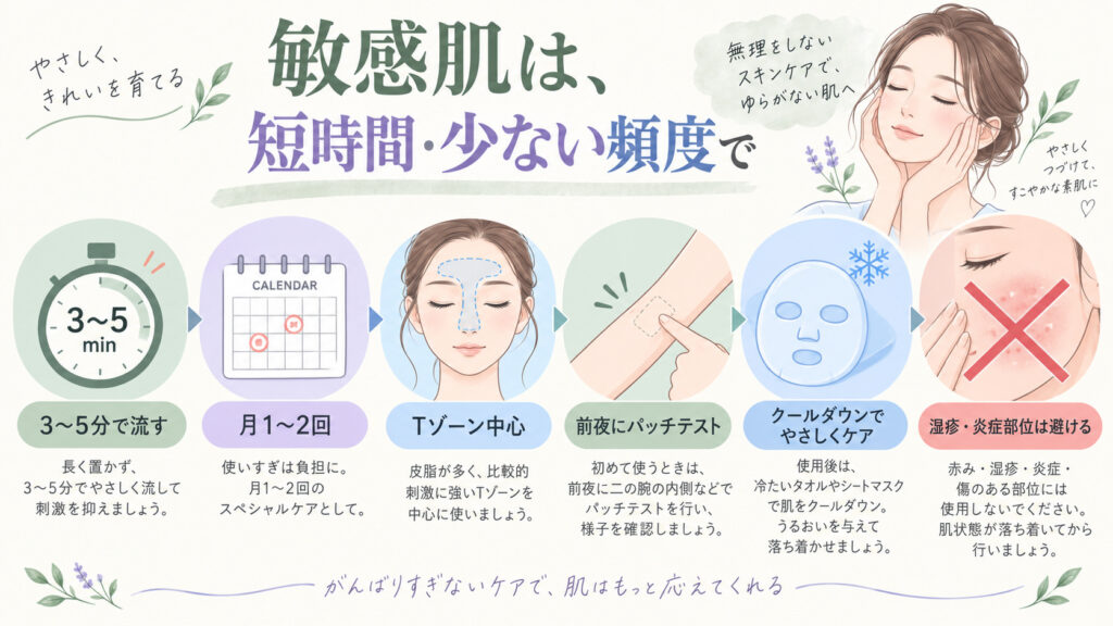 敏感肌がハーブピーリングを3から5分月1から2回で使う短時間ケア
