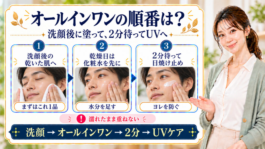 unoバイタルクリームパーフェクションの洗顔後や日焼け止めとの順番を3ステップで解説するBeauty Board