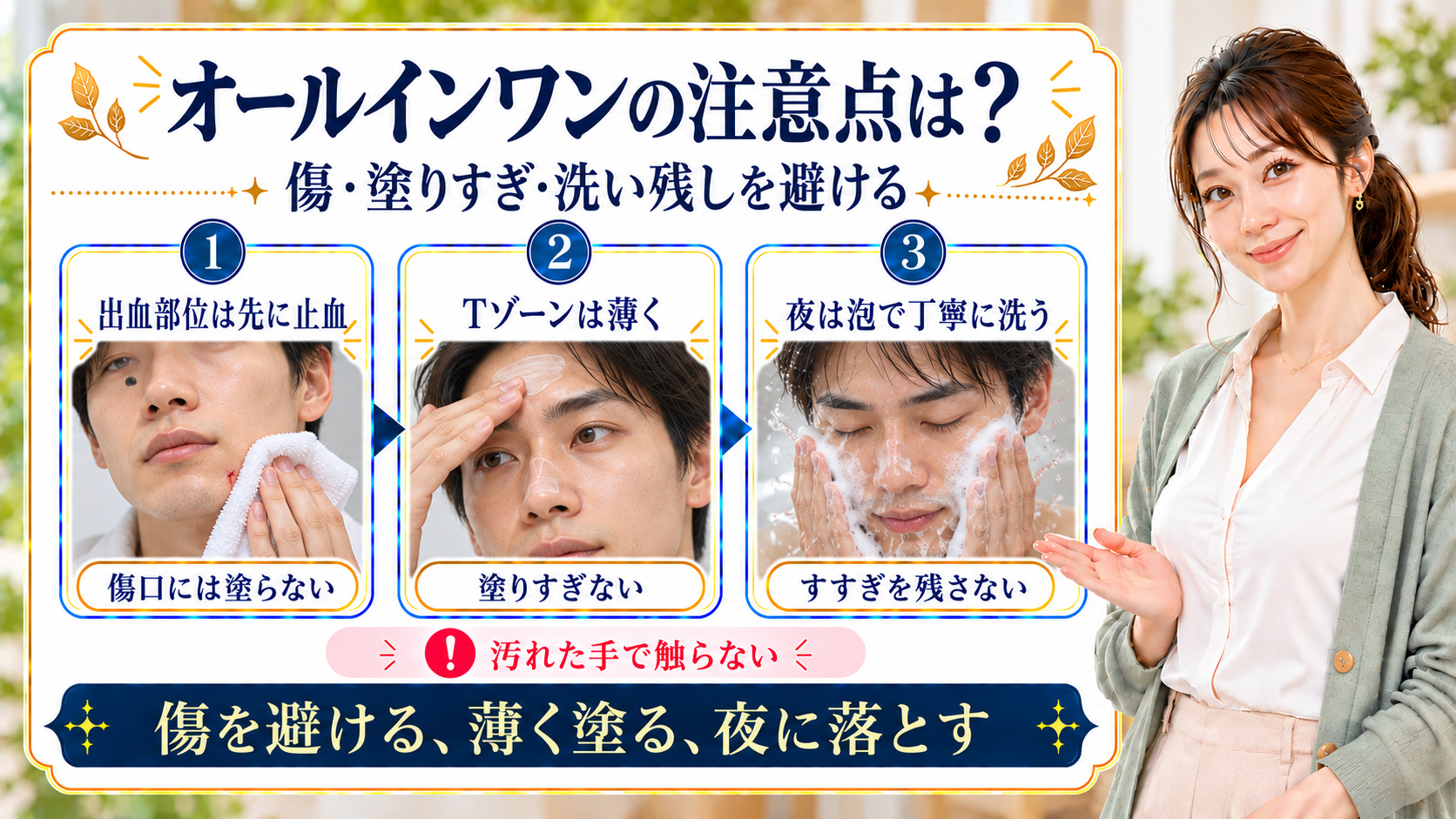 unoバイタルクリームパーフェクションの傷への刺激対策を3ステップで解説するBeauty Board