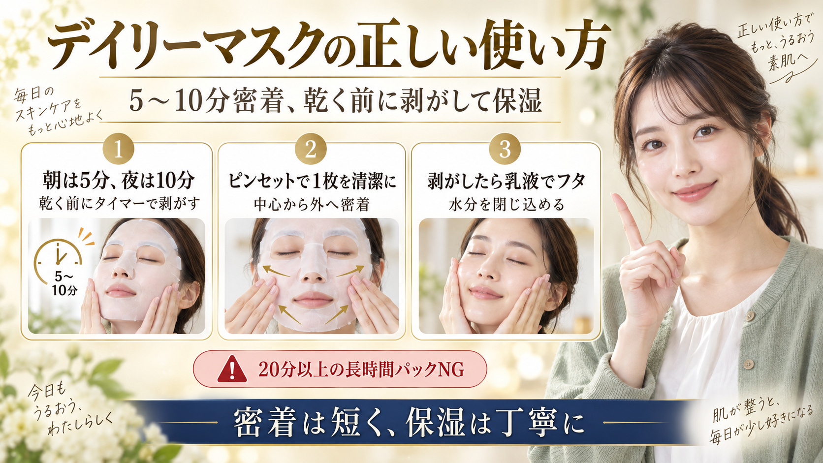 ミシャのデイリートーニングシートマスクの正しい使い方