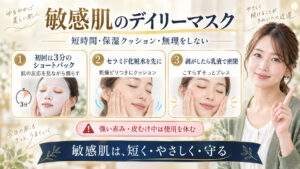 敏感肌向けデイリーマスクの短時間ケアと保湿方法