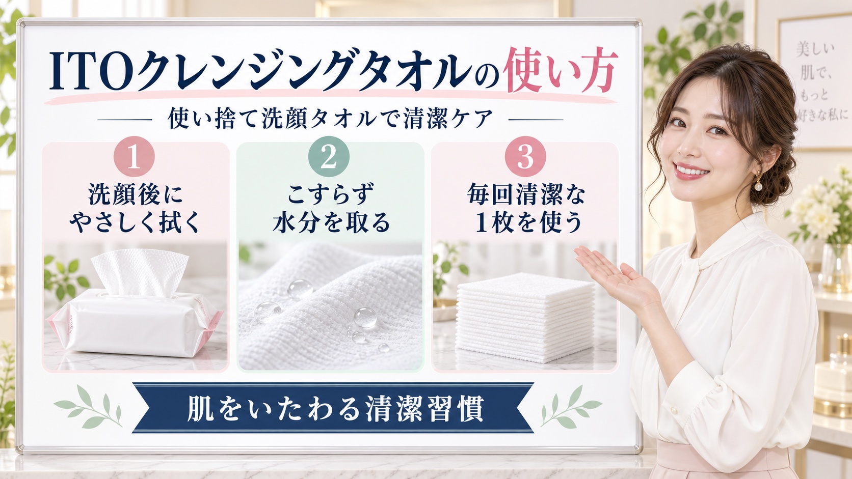 ITOクレンジングタオルの使い方と効果を解説するアイキャッチ
