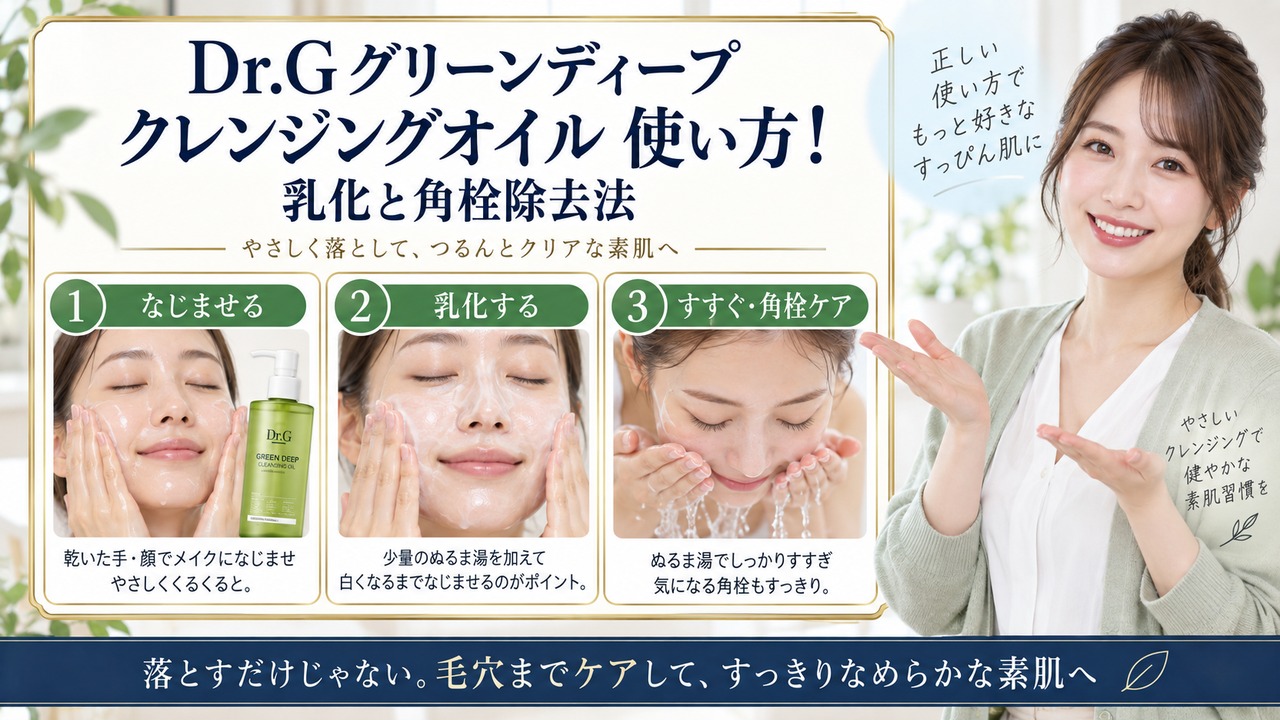Chocobra 6693-dr-g-green-deep-cleansing-oil-usage eyecatch