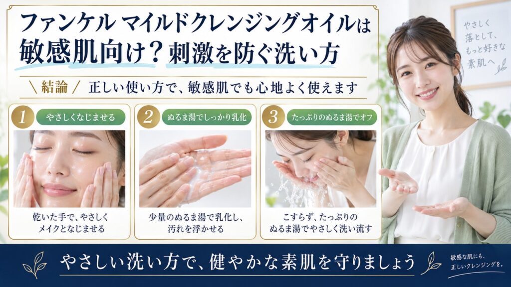 Chocobra 6727-fancl-mild-cleansing-oil-sensitive-skin eyecatch