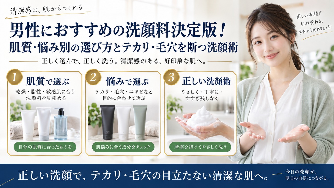 Chocobra 6784-mens-recommended-face-wash-guide eyecatch
