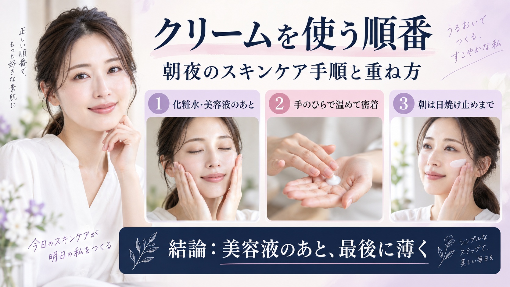 プロティニ ポリペプチドクリームを使う順番と朝夜のスキンケア手順を解説するBeauty Board