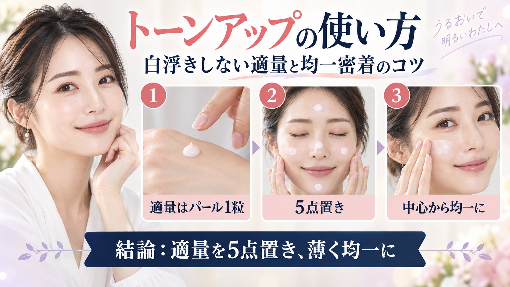 ASTALIFT D-UVシールド トーンアップの適量と均一密着のコツを解説するBeauty Board