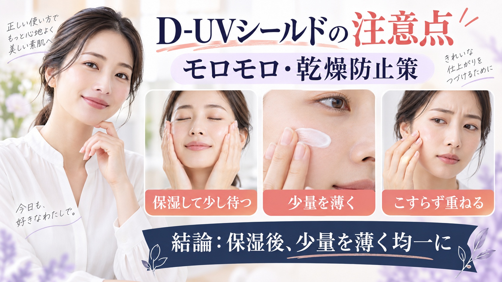 ASTALIFT D-UVシールドの注意点とモロモロ・乾燥防止策を解説するBeauty Board