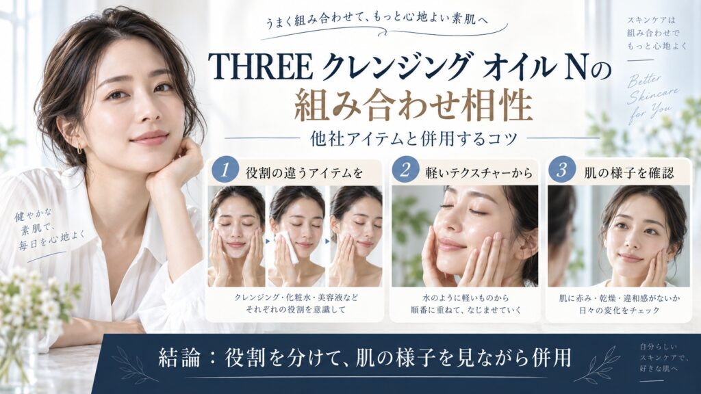 THREE バランシング クレンジング オイル Nの組み合わせ相性と他社併用のコツを解説するBeauty Board
