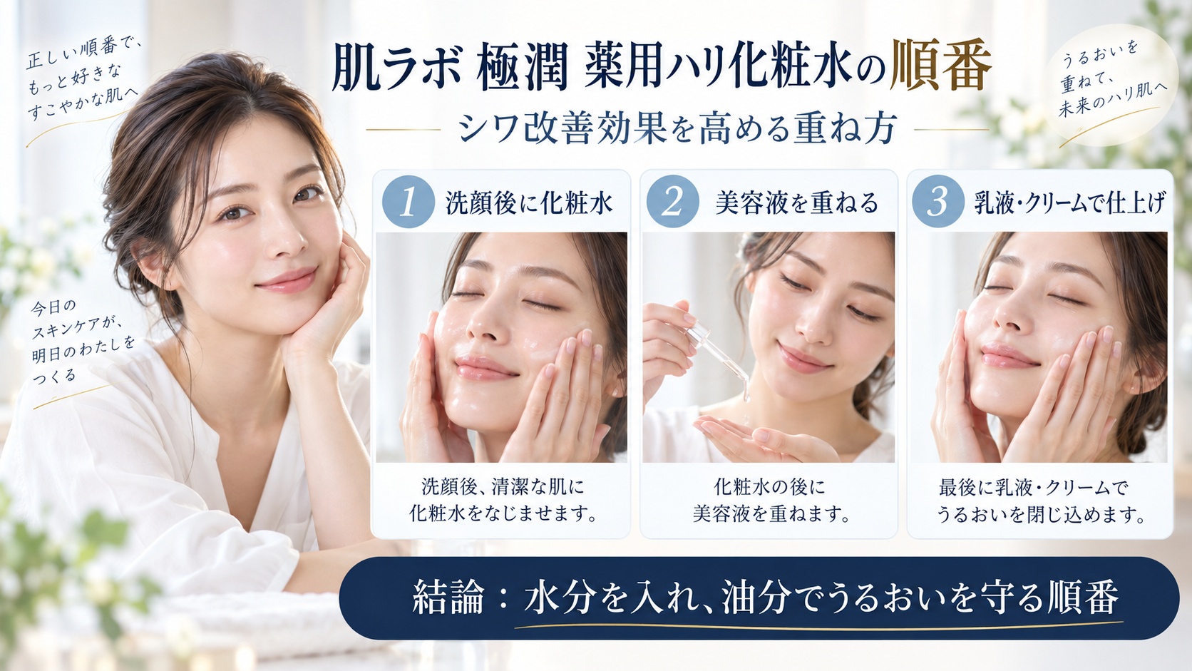 肌ラボ 極潤 薬用ハリ化粧水の順番とシワ改善効果を高める重ね方を解説するBeauty Board
