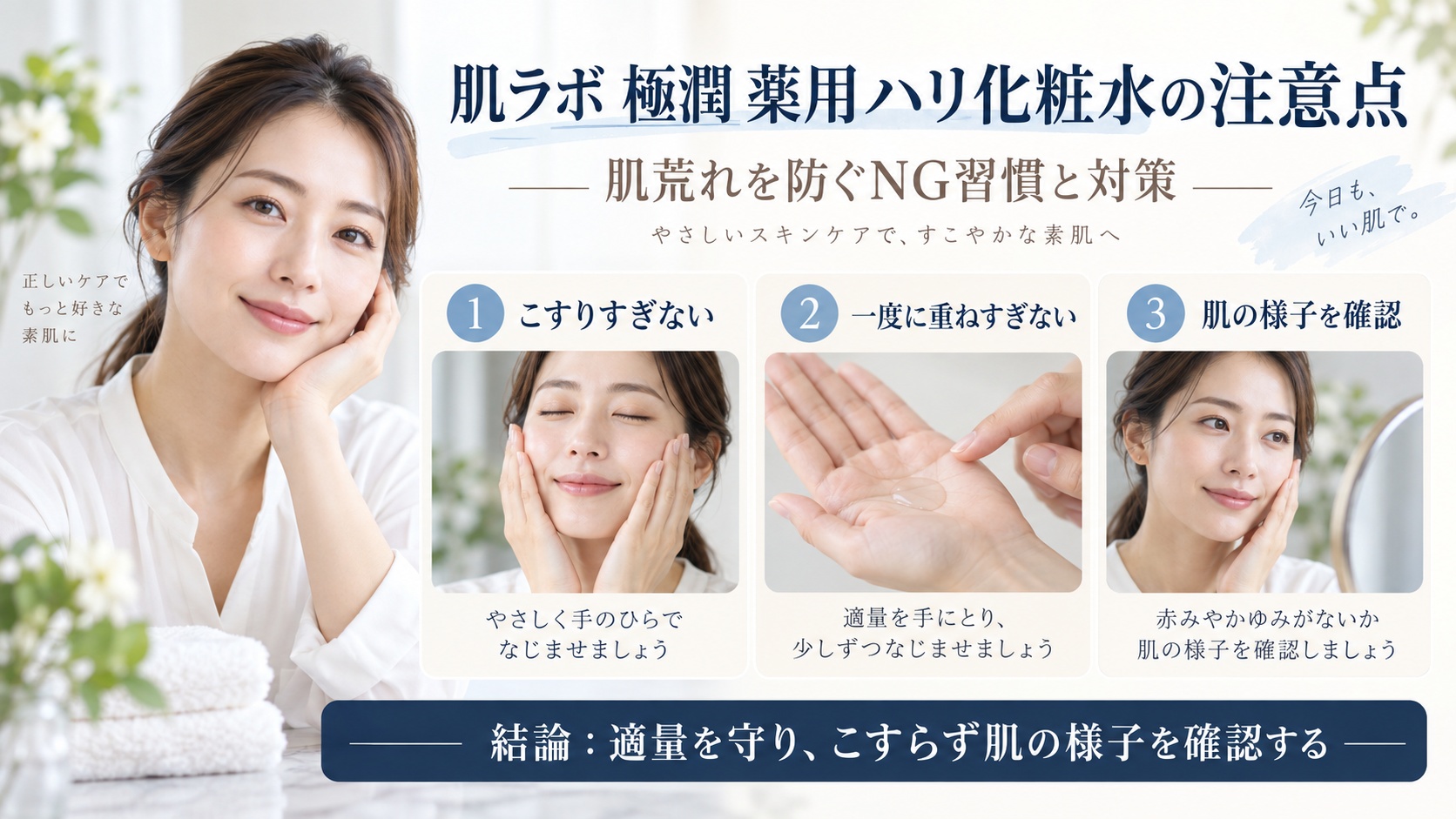 肌ラボ 極潤 薬用ハリ化粧水の注意点と肌荒れを防ぐNG習慣・対策を解説するBeauty Board