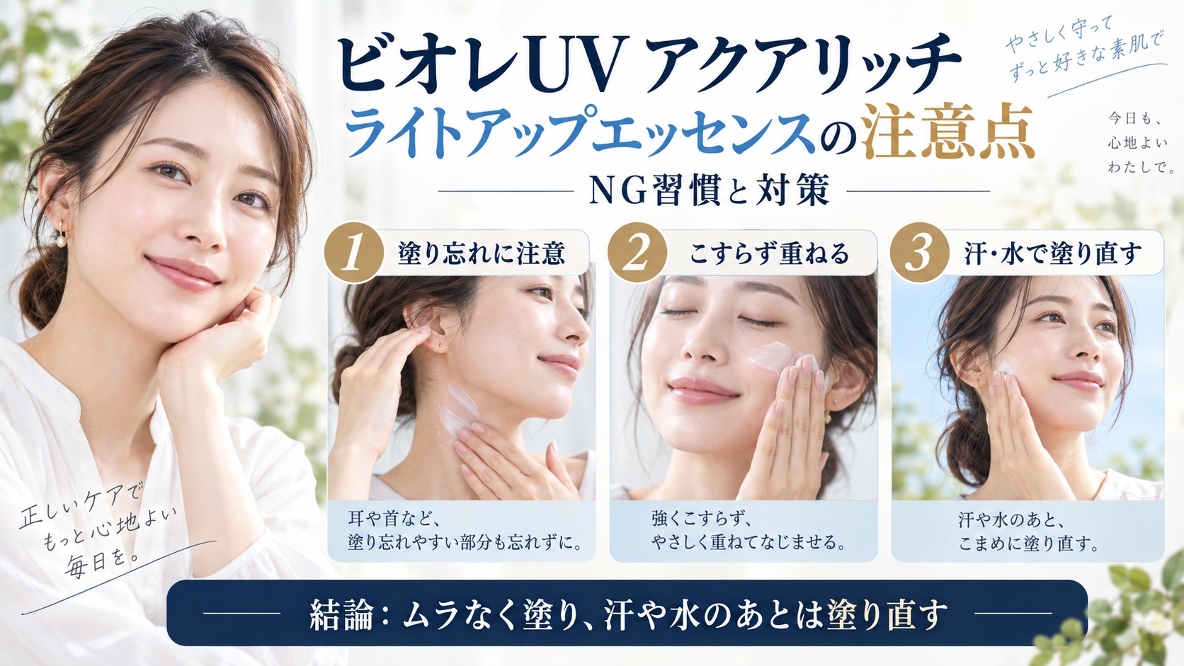 ビオレUV アクアリッチ ライトアップエッセンスの注意点とNG習慣・対策を解説するBeauty Board