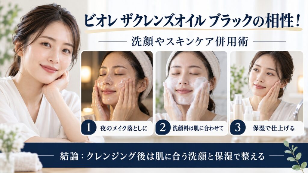 ビオレ ザクレンズオイル ブラックと洗顔・スキンケアの併用術を解説するBeauty Board