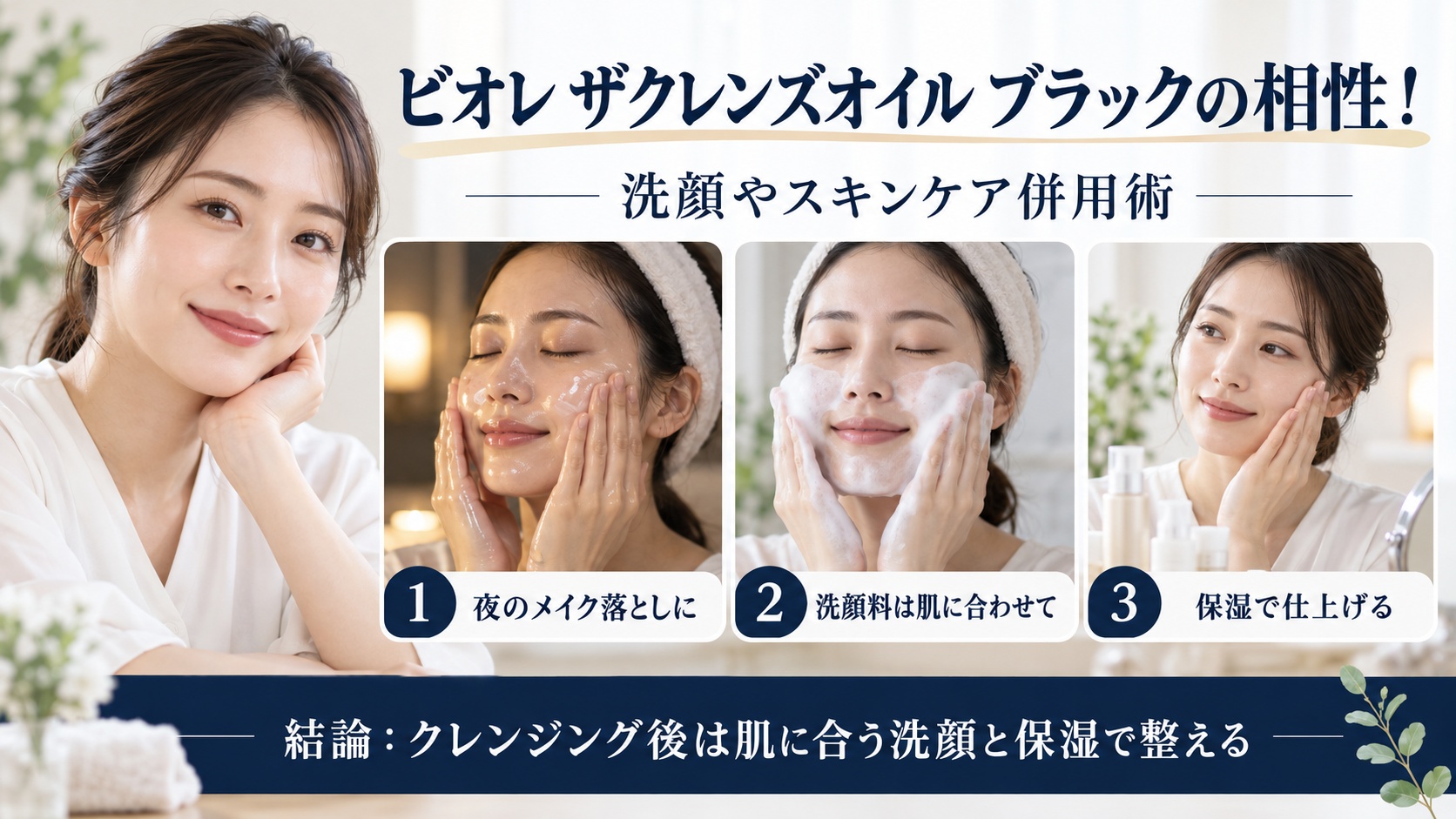 ビオレ ザクレンズオイル ブラックと洗顔・スキンケアの併用術を解説するBeauty Board