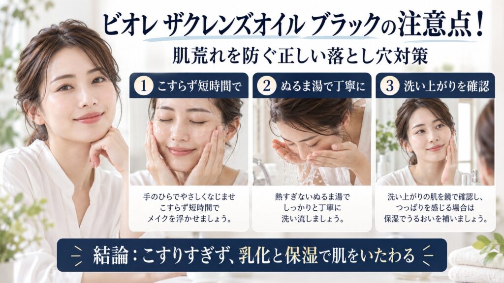 ビオレ ザクレンズオイル ブラックで肌荒れを防ぐ注意点を解説するBeauty Board