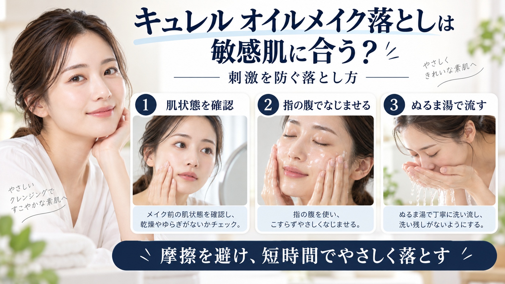 キュレル オイルメイク落としを敏感肌で使う刺激を防ぐ落とし方を解説するBeauty Board