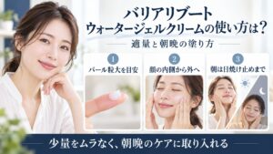 Anua バリアリブート ウォータージェルクリームの適量と朝晩の塗り方を解説するBeauty Board