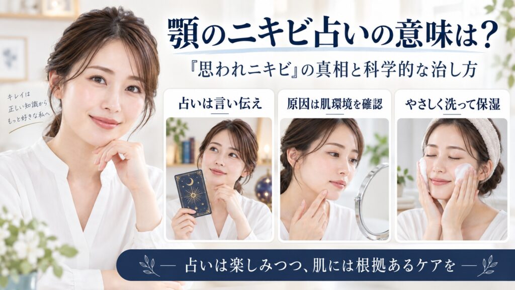 顎のニキビ占いの意味と科学的なスキンケア方法を解説するBeauty Board