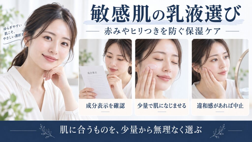 敏感肌の乳液選びと赤みやヒリつきを防ぐ保湿ケアを解説するBeauty Board