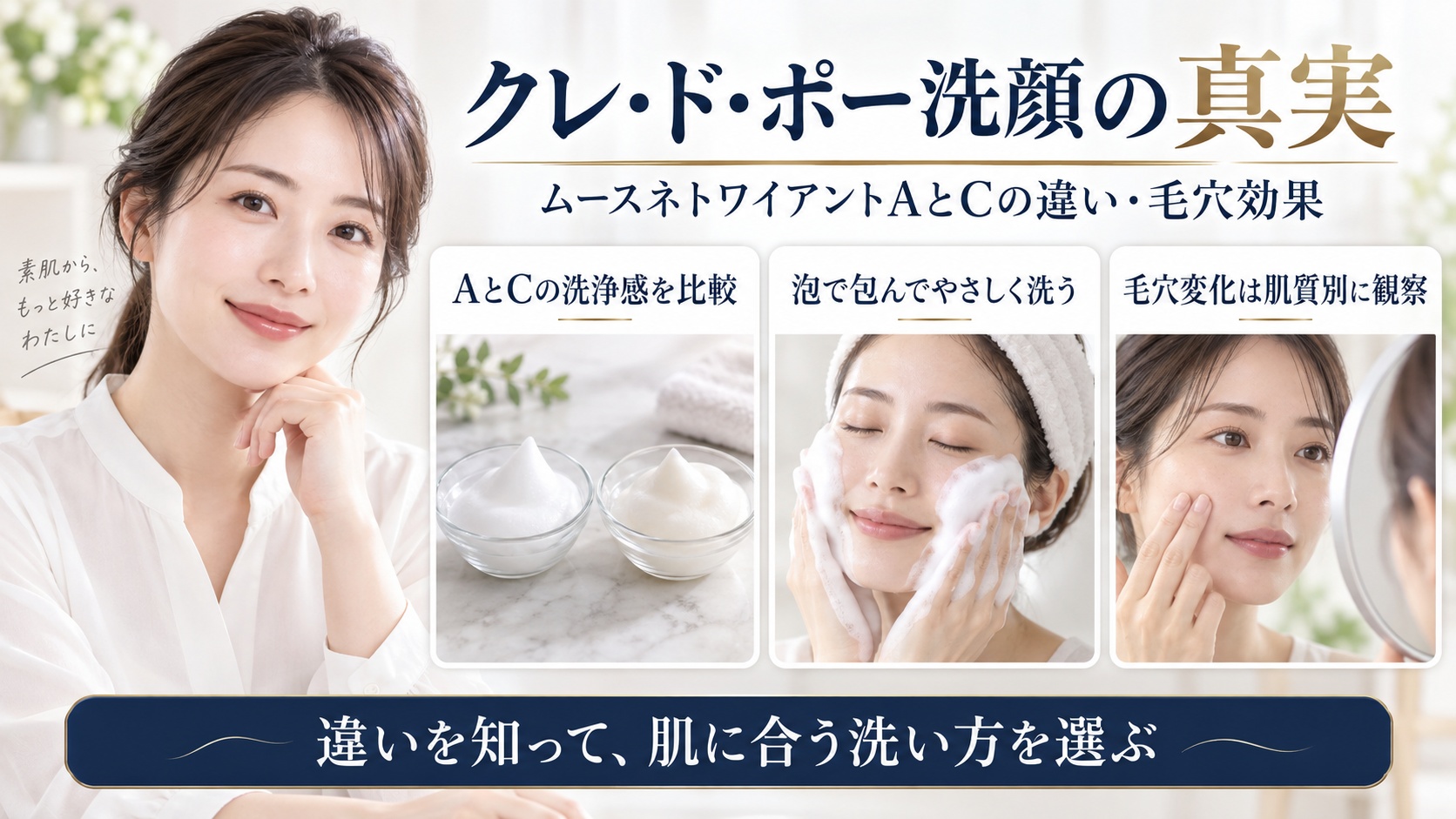 クレ・ド・ポー洗顔ムースネトワイアントAとCの違いと毛穴効果を解説するBeauty Board