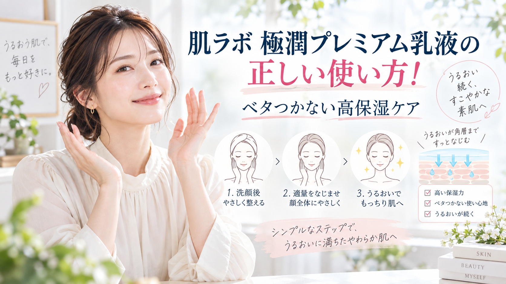 肌ラボ 極潤プレミアム乳液の正しい使い方！ベタつかない高保湿ケア Beauty Board