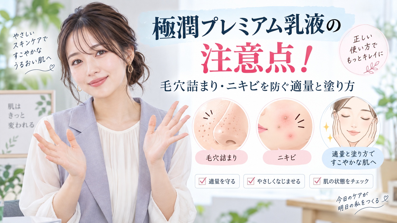 極潤プレミアム乳液の注意点!毛穴詰まり・ニキビを防ぐ適量と塗り方 Beauty Board