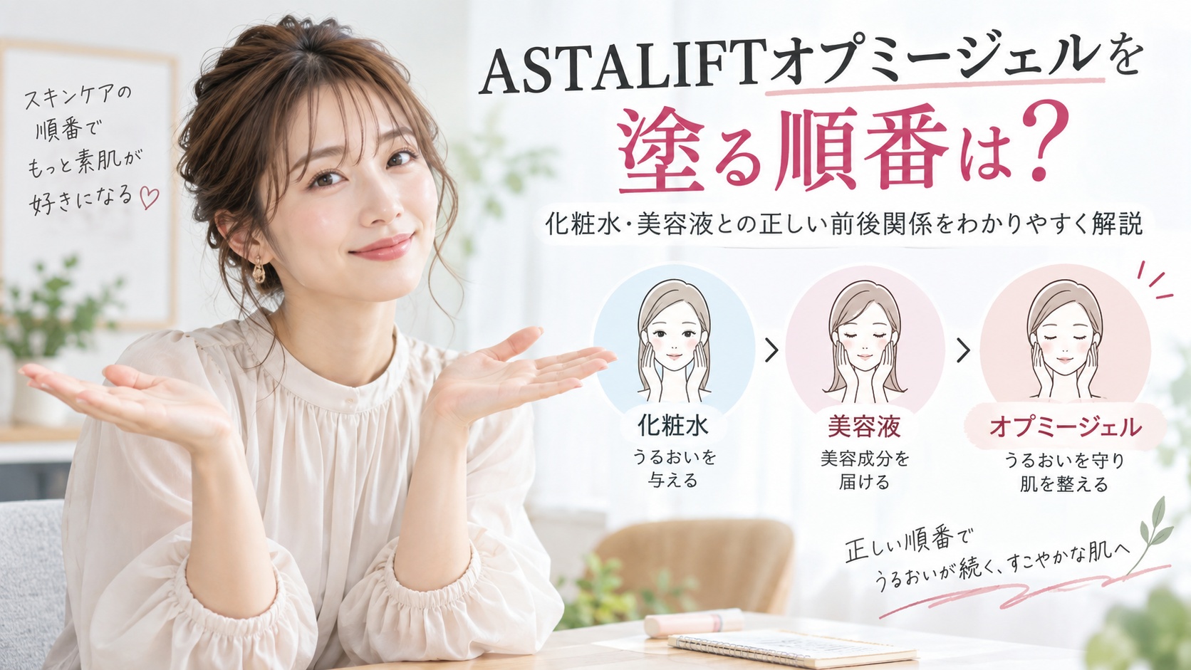 ASTALIFTオプミージェルを塗る順番は?化粧水・美容液との正しい前後関係 Beauty Board