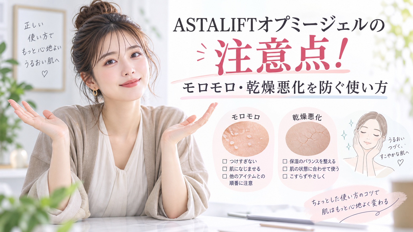 ASTALIFTオプミージェルの注意点！モロモロ・乾燥悪化を防ぐ使い方 Beauty Board
