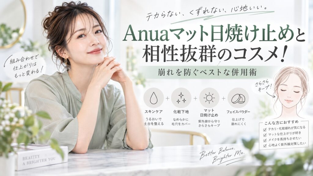 Anuaマット日焼け止めと相性抜群のコスメ！崩れを防ぐベストな併用術 Beauty Board