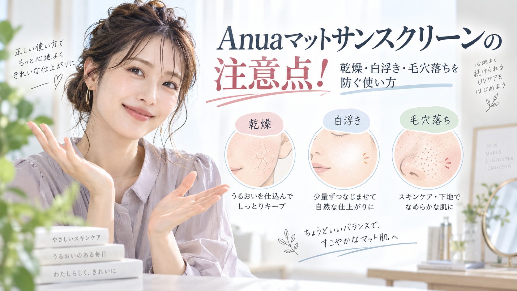 Anuaマットサンスクリーンの注意点！乾燥・白浮き・毛穴落ちを防ぐ使い方 Beauty Board