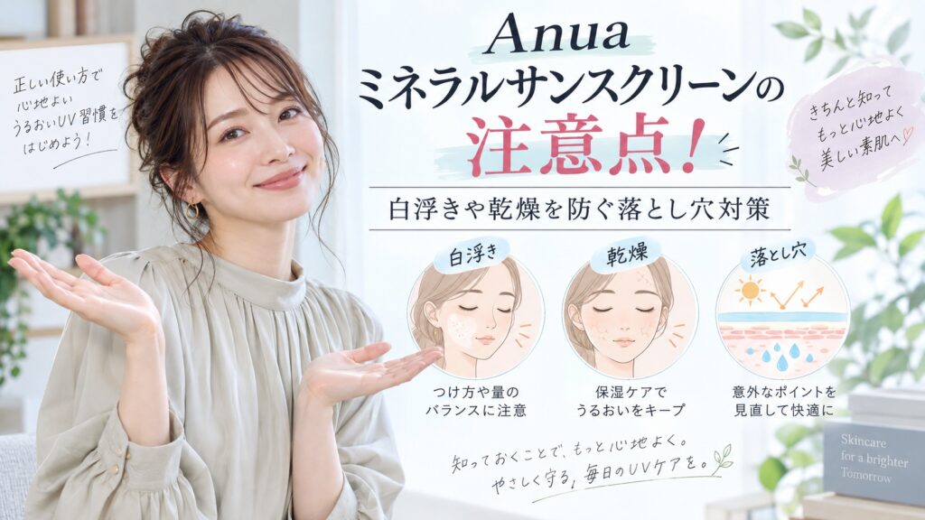 Anuaミネラルサンスクリーンの注意点！白浮きや乾燥を防ぐ落とし穴対策 Beauty Board