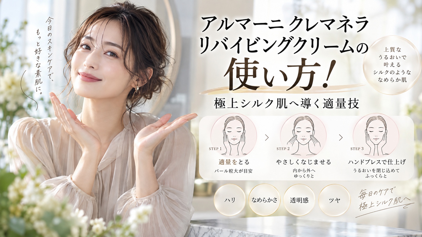 アルマーニクレマネラリバイビングクリームの使い方！極上シルク肌へ導く適量技 Beauty Board