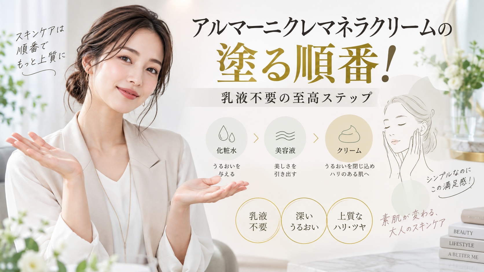 アルマーニクレマネラクリームの塗る順番！乳液不要の至高ステップ Beauty Board