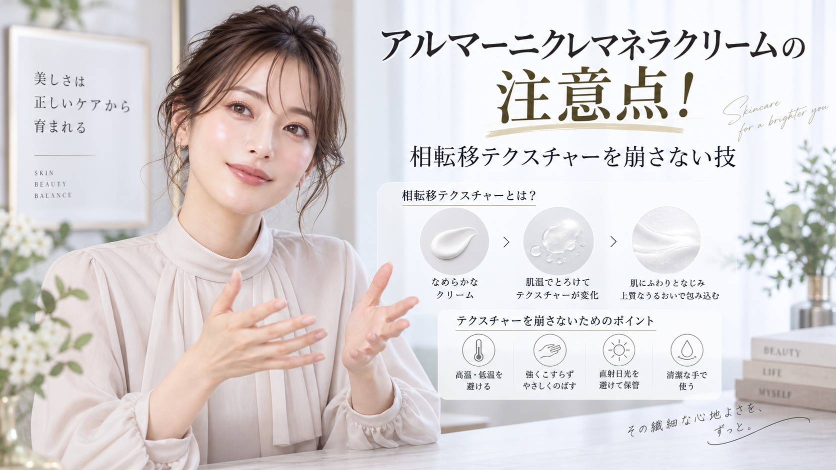アルマーニクレマネラクリームの注意点！相転移テクスチャーを崩さない技 Beauty Board